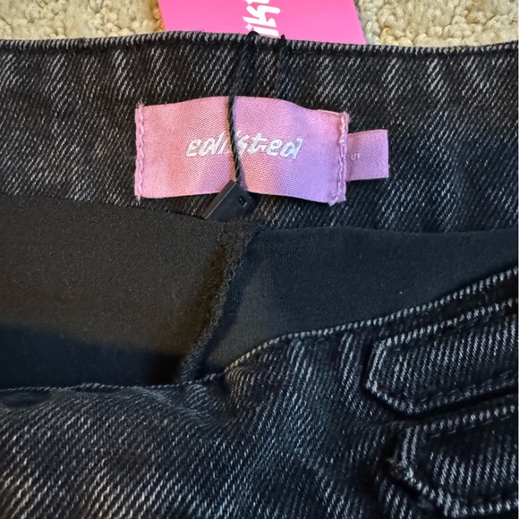 Edikted Asymmetric Denim Wrap Skort.  NWT - Picture 7 of 10